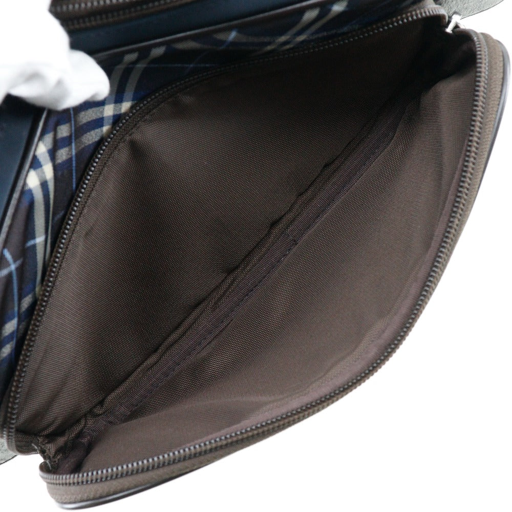BURBERRY BLACK LABEL Waist bag Nylon Navy mens Used Authentic