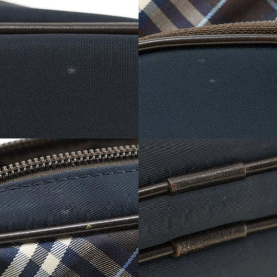 BURBERRY BLACK LABEL Waist bag Nylon Navy mens Used Authentic