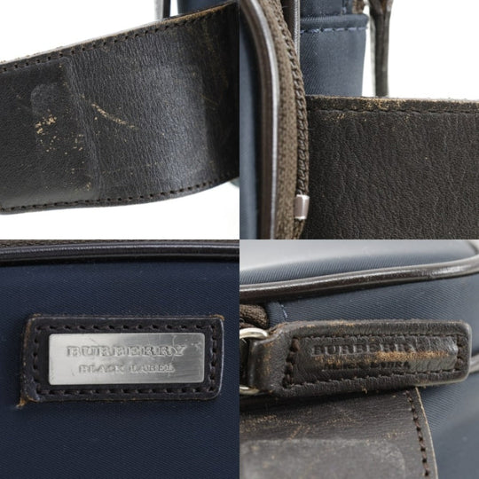 BURBERRY BLACK LABEL Waist bag Nylon Navy mens Used Authentic