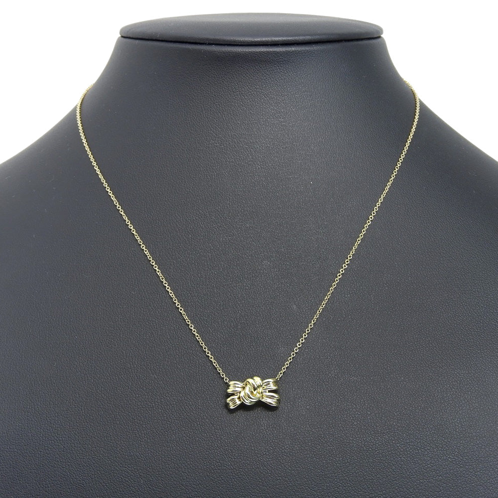 TIFFANY&Co. Necklace K18 yellow gold gold ribbon Women Used Authentic