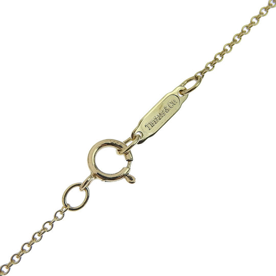 TIFFANY&Co. Necklace K18 yellow gold gold ribbon Women Used Authentic