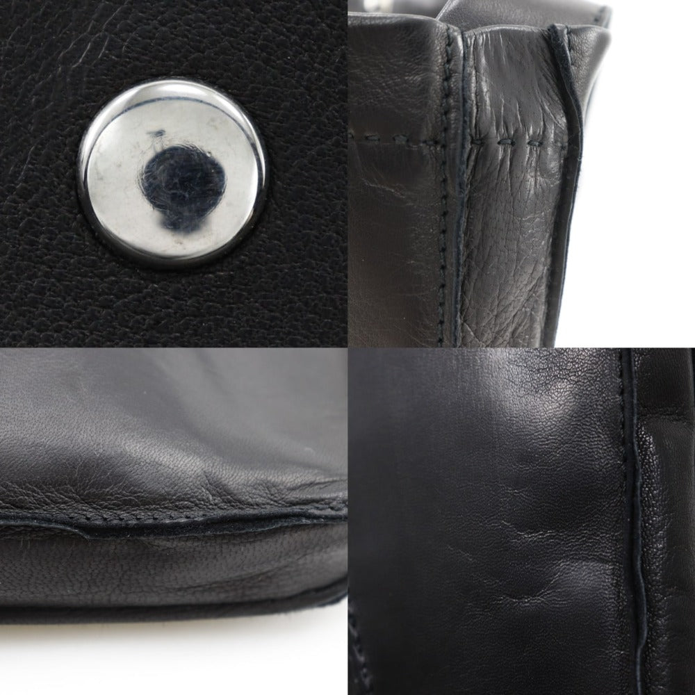 HERMES Shoulder Bag Calfskin black Toudu unisex(Unisex) Used Authentic