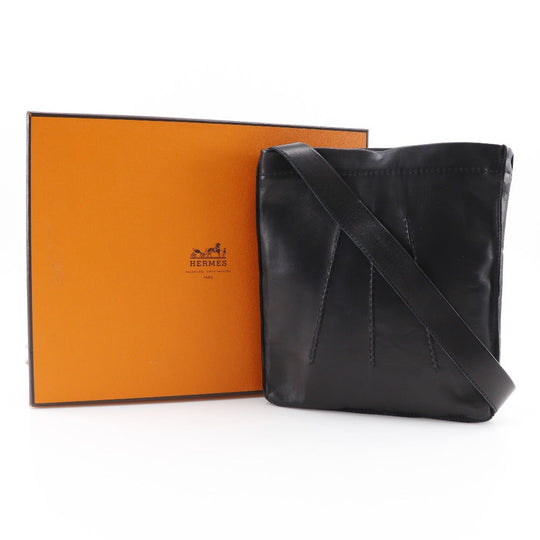 HERMES Shoulder Bag Calfskin black Toudu unisex(Unisex) Used Authentic