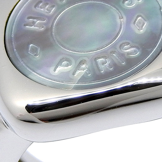 HERMES Ring Silver925, Shell Silver Serie Women Used Authentic