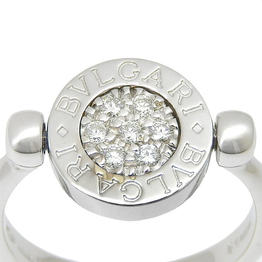 BVLGARI Ring 18k white gold, lapis lazuli, diamonds Silver Flip Bulgari Bulgari Women Used Authentic