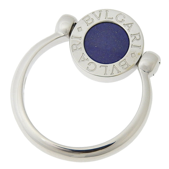 BVLGARI Ring 18k white gold, lapis lazuli, diamonds Silver Flip Bulgari Bulgari Women Used Authentic