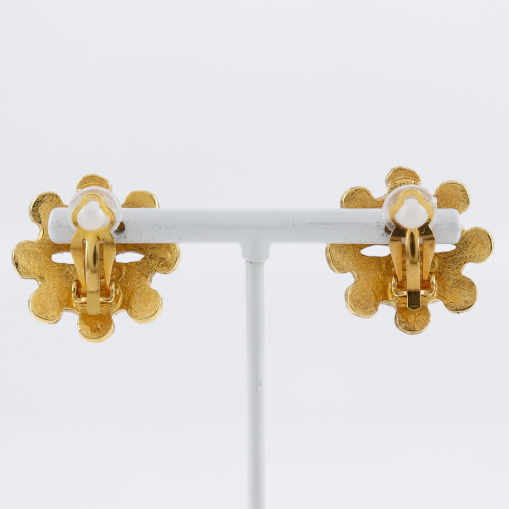 CHANEL Earring Plated Gold gold vintage COCO Mark Women Used Authentic