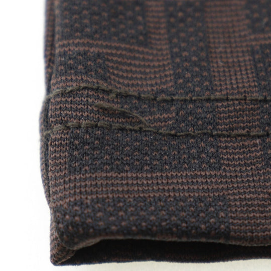 FENDI Short sleeve polo shirt Rayon Brown Zucca Women 42 Used Authentic