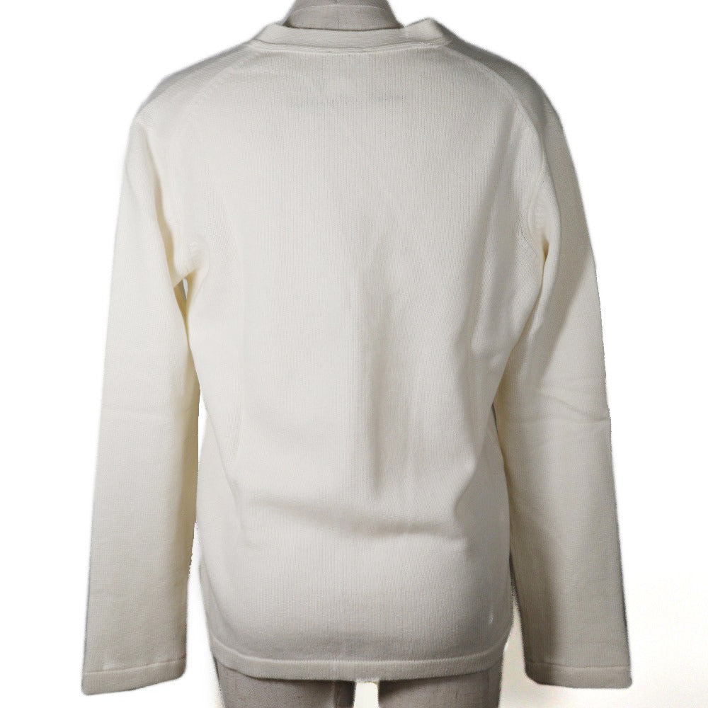 CHANEL cardigan P25866V01857 cashmere off white 05P COCO Mark Women 46 Used Authentic
