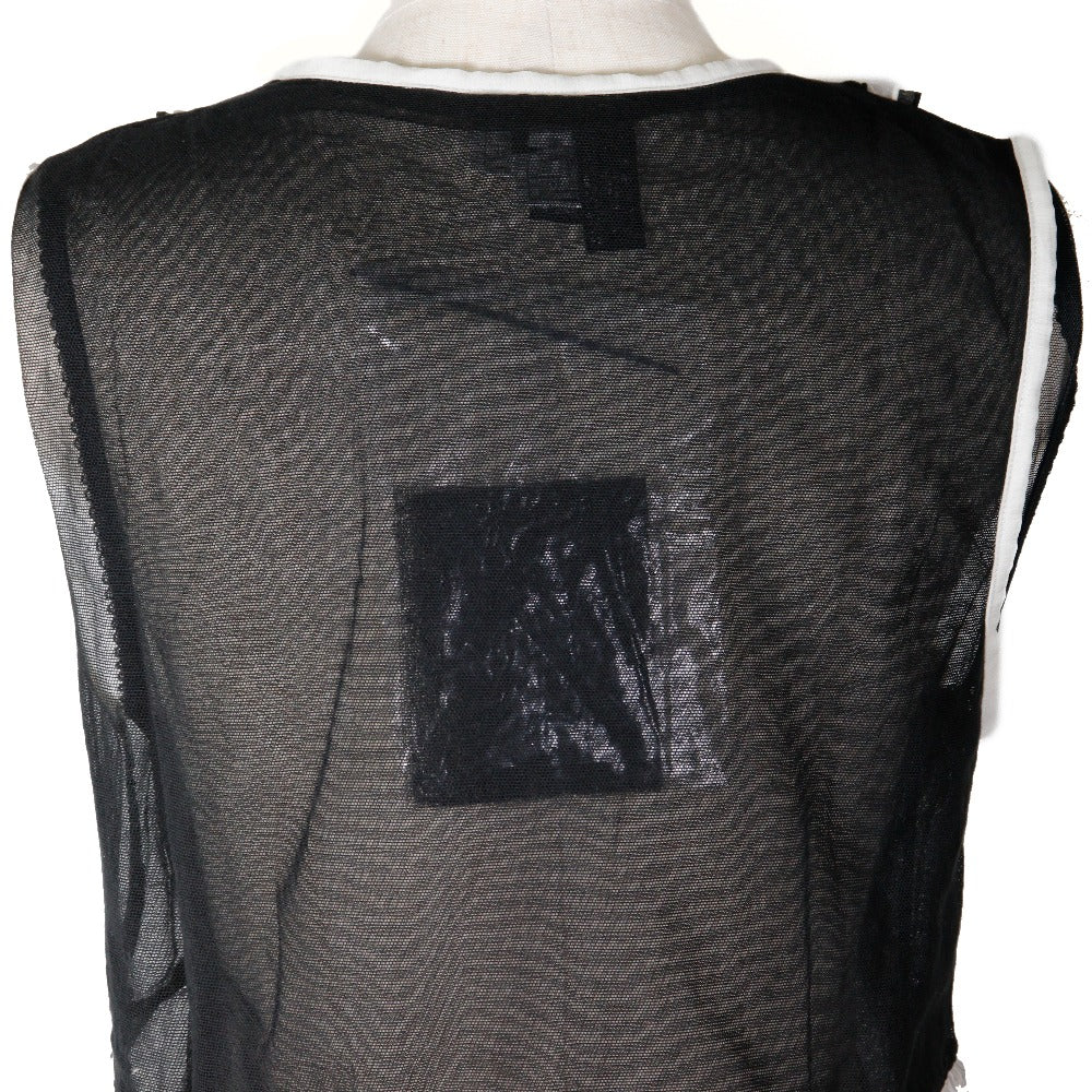 CHANEL Tank top P30617V13551 cotton black 07P No sleeve Women 40 Used Authentic