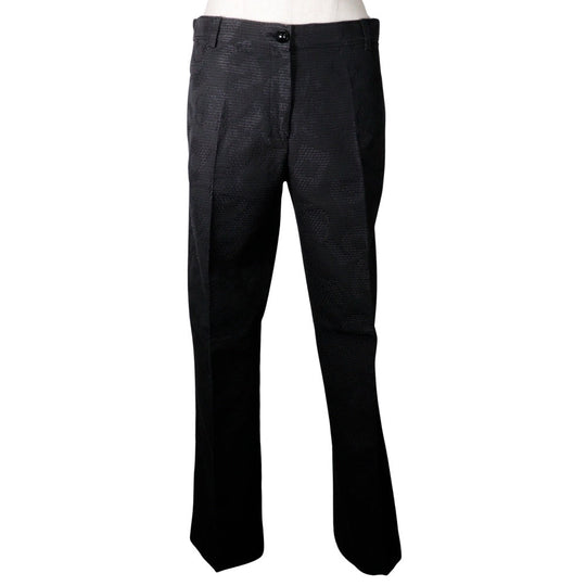 CHANEL Pants P28697V18473 cotton black 06P icon Women 36 Used Authentic