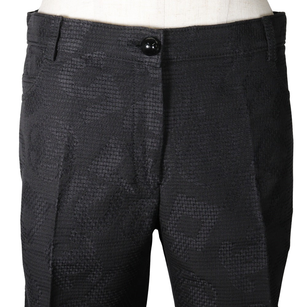 CHANEL Pants P28697V18473 cotton black 06P icon Women 36 Used Authentic