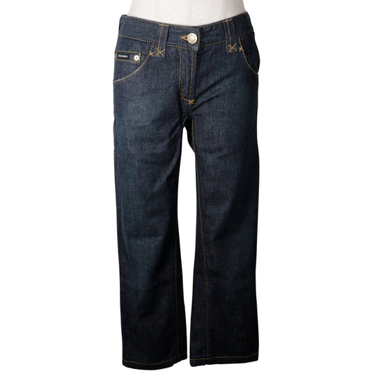 DOLCE&GABBANA Cropped pants cotton Indigo Sabrina denim Women 38 Used Authentic