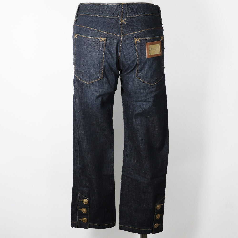 DOLCE&GABBANA Cropped pants cotton Indigo Sabrina denim Women 38 Used Authentic