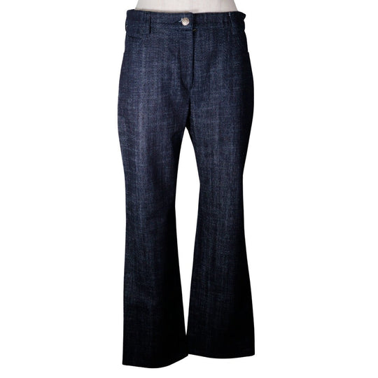 CHANEL Denim pants P25298V16033 cotton Indigo 05C Wappen Women 42 Used Authentic
