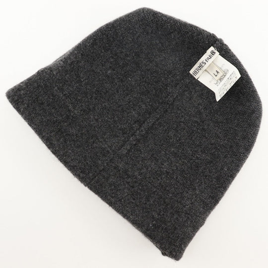 HERMES Other hats cashmere gray Knit hat Women(Unisex) LA Used Authentic