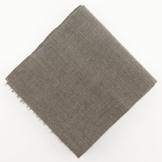 CHANEL Scarf wool Gray / beige logo unisex(Unisex) Used Authentic
