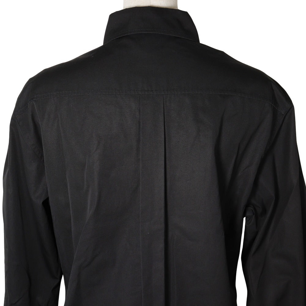 HERMES one piece cotton black Shirt dress Women 40 Used Authentic