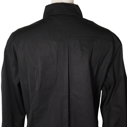 HERMES one piece cotton black Shirt dress Women 40 Used Authentic