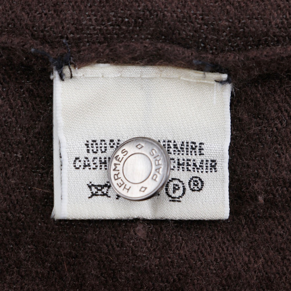 HERMES cardigan cashmere Brown Serie button Women Free size Used Authentic