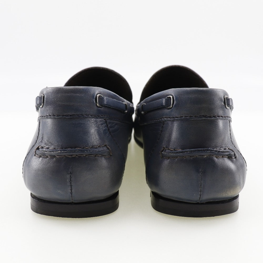 Berluti loafers leather blue Driving shoes mens 42 Used Authentic