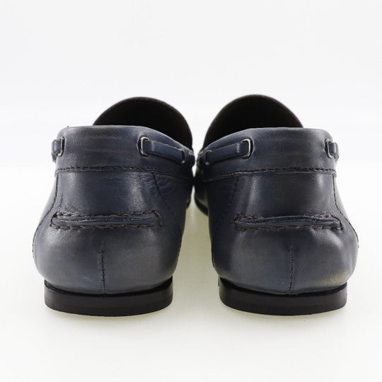 Berluti loafers leather blue Driving shoes mens 42 Used Authentic