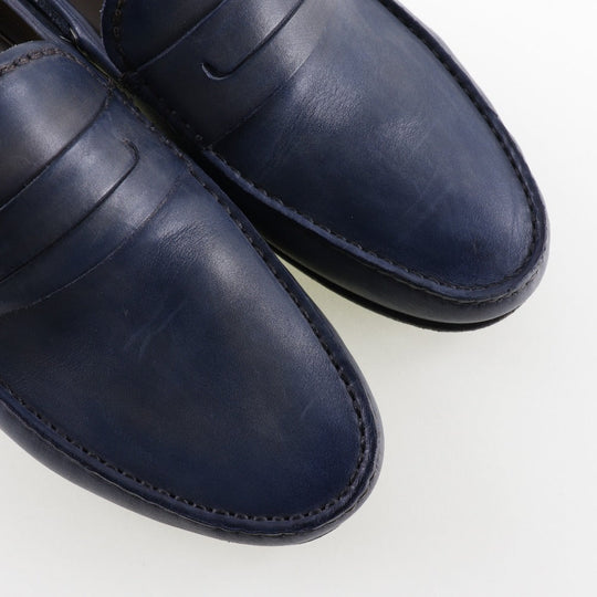 Berluti loafers leather blue Driving shoes mens 42 Used Authentic