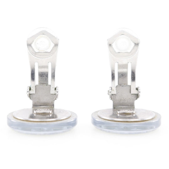 CHANEL Earring plastic Silver COCO Mark Women Used Authentic