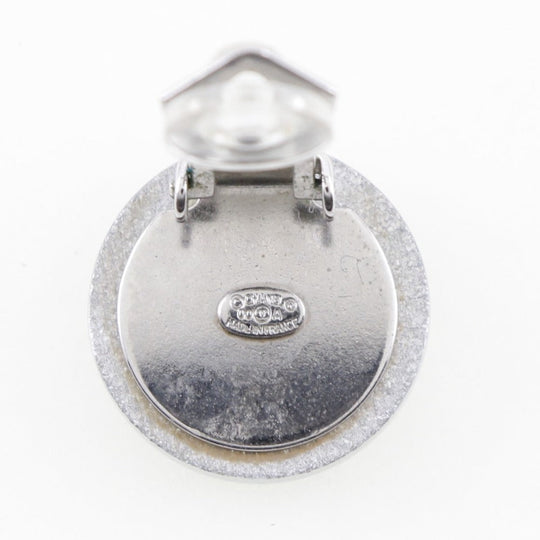 CHANEL Earring plastic Silver COCO Mark Women Used Authentic