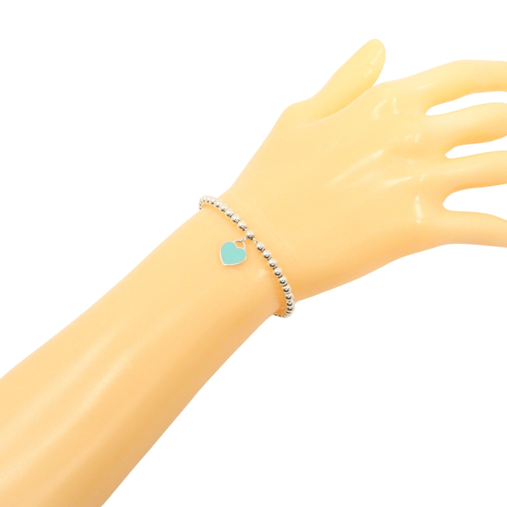TIFFANY&Co. bracelet Silver925, enamel Silver Blue Heart Return to TIFFANY & Co. Women Used Authentic