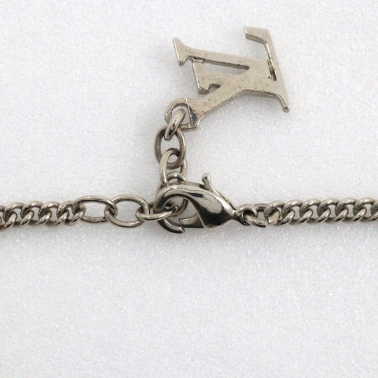 LOUIS VUITTON bracelet M65476 metallic Silver / white Bracelet Sweet Monogram Women Used Authentic