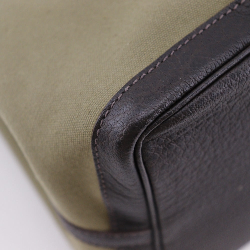 HERMES Tote Bag Towar Officier khaki Garden party 36 PM Women Used Authentic