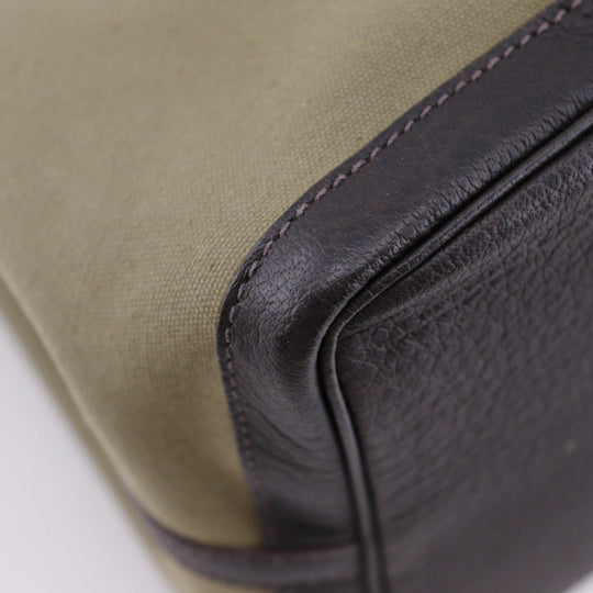HERMES Tote Bag Towar Officier khaki Garden party 36 PM Women Used Authentic