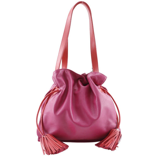 LOEWE Shoulder Bag 380.82.E16 Calfskin pink 2WAY Flamenco 30 Women Used Authentic