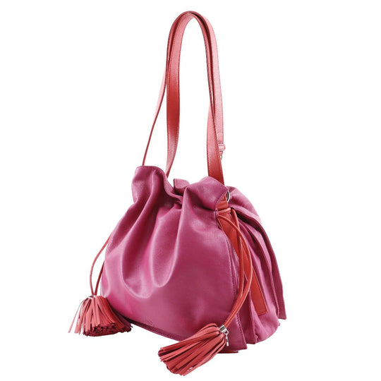 LOEWE Shoulder Bag 380.82.E16 Calfskin pink 2WAY Flamenco 30 Women Used Authentic