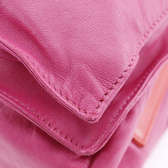 LOEWE Shoulder Bag 380.82.E16 Calfskin pink 2WAY Flamenco 30 Women Used Authentic