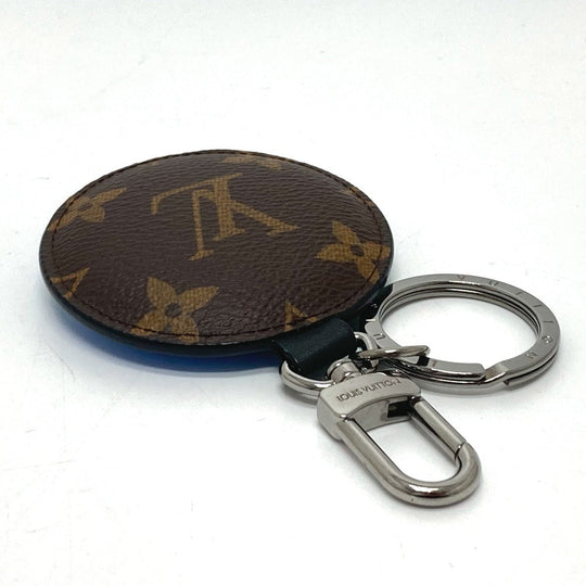 LOUIS VUITTON key ring M68307 Monogram canvas Brown x blue Monogram Portocre paddock mens Used Authentic