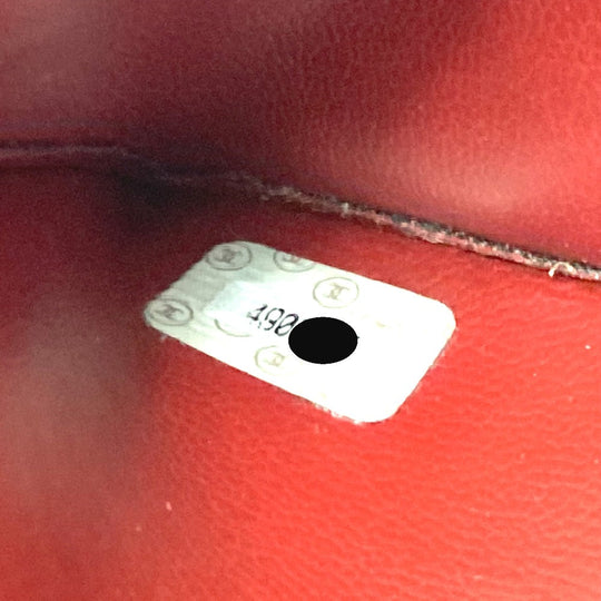 CHANEL Shoulder Bag Caviar skin Red CC COCO Mark Vanity bag handbag Women Used Authentic