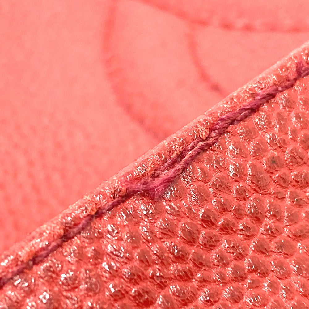 CHANEL Shoulder Bag Caviar skin Red CC COCO Mark Vanity bag handbag Women Used Authentic