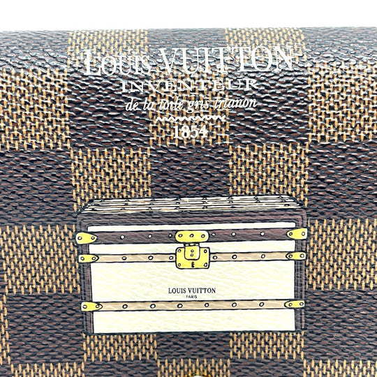 LOUIS VUITTON Long Wallet Purse N63179 Damier canvas Brown Damier Portefeuille Sarah Women Used Authentic