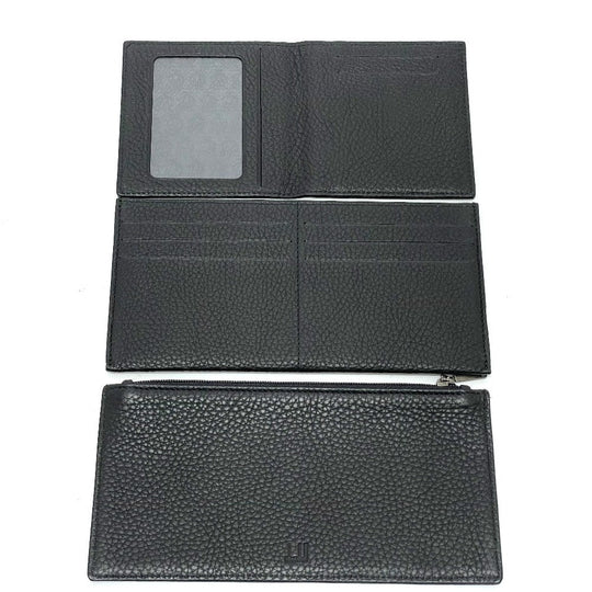 Dunhill Travel case leather black travel companion organizer mens Used Authentic