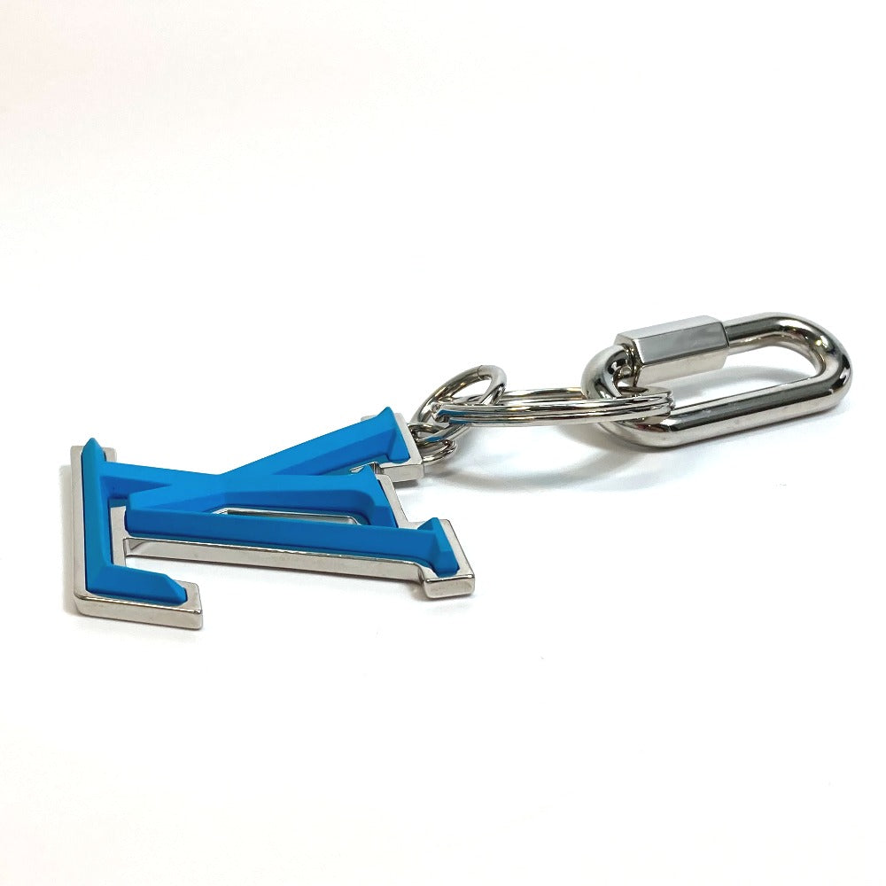 LOUIS VUITTON key ring M69303 metal/rubber blue logo Portocre Neo LV Soft unisex(Unisex) Used Authentic