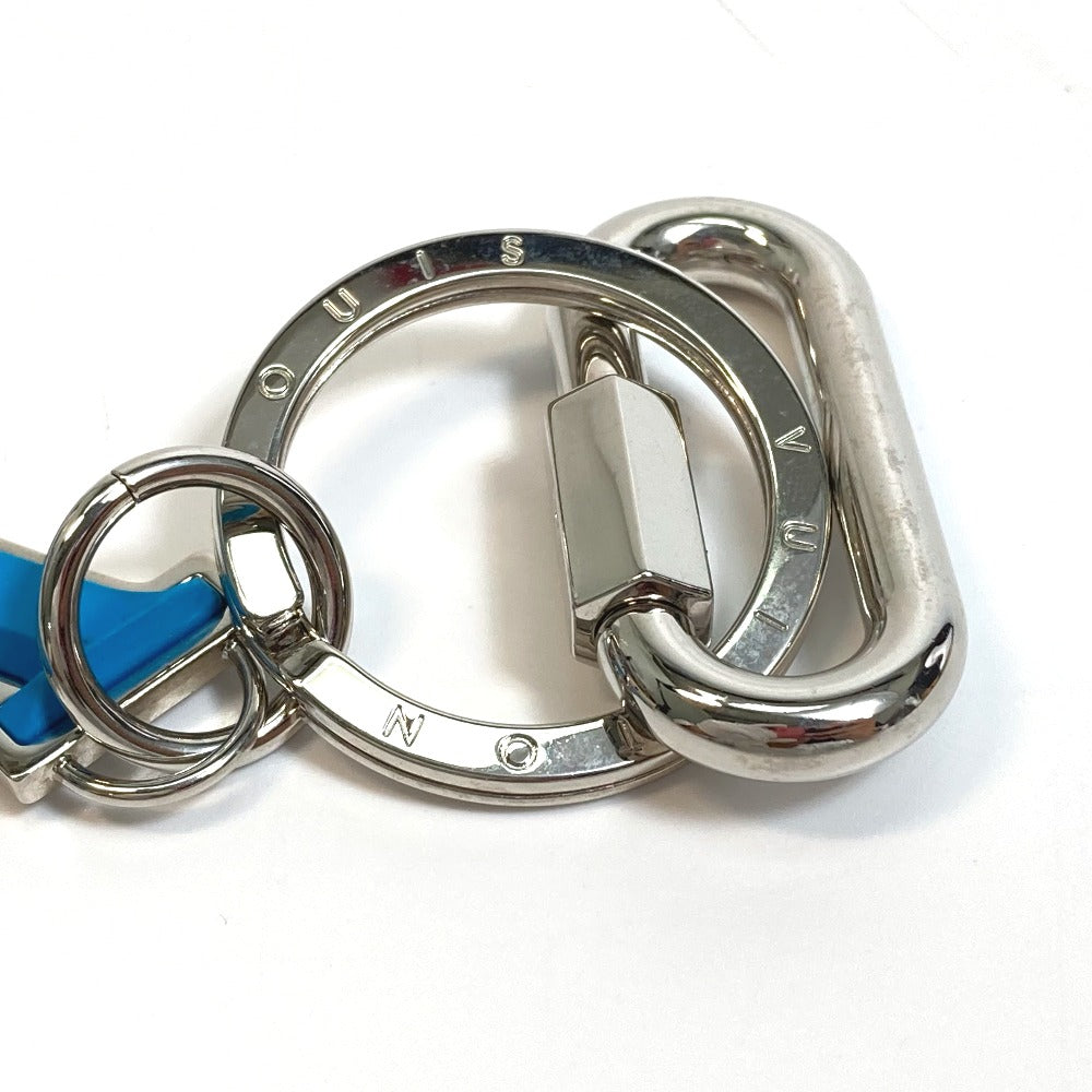 LOUIS VUITTON key ring M69303 metal/rubber blue logo Portocre Neo LV Soft unisex(Unisex) Used Authentic