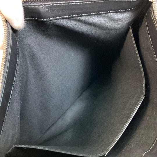 BALENCIAGA Clutch bag 420407 Canvas / leather Navy x black Stripe logo Navy clip M unisex(Unisex) Used Authentic