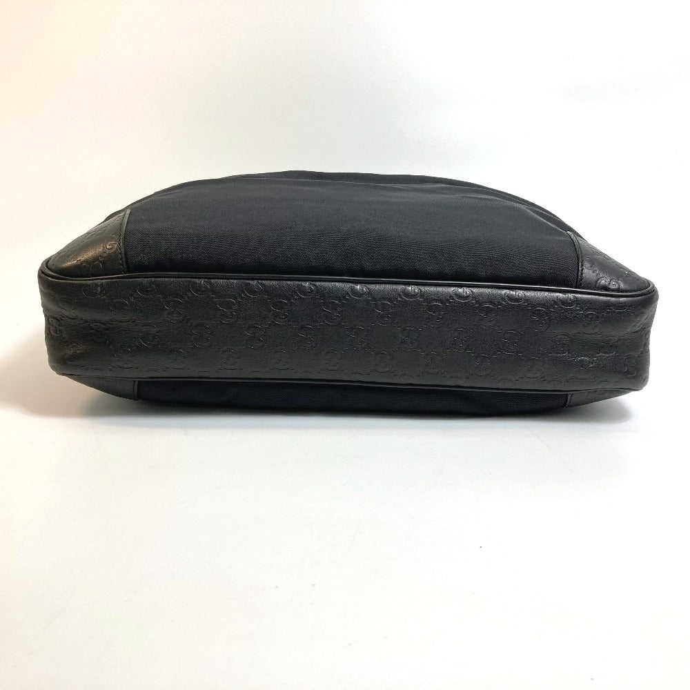 GUCCI Business bag 162793 Nylon / leather black GG Shima Line 2WAY