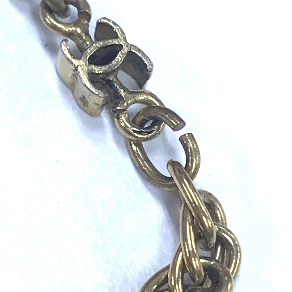 CHANEL Necklace Gold Plated gold CC COCO Mark Women Used Authentic