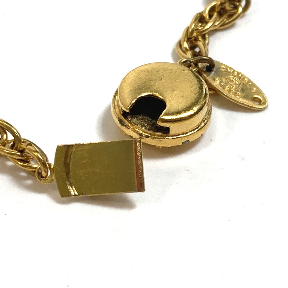 CHANEL Necklace Gold Plated gold CC COCO Mark Women Used Authentic