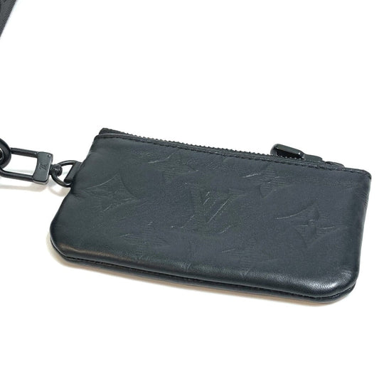 LOUIS VUITTON Sling bag M69827 Monogram shadow leather black Monogram shadow Duo messenger mens Used Authentic