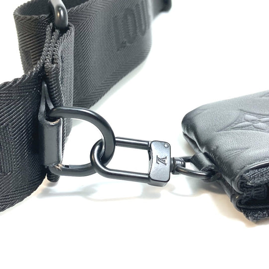 LOUIS VUITTON Sling bag M69827 Monogram shadow leather black Monogram shadow Duo messenger mens Used Authentic