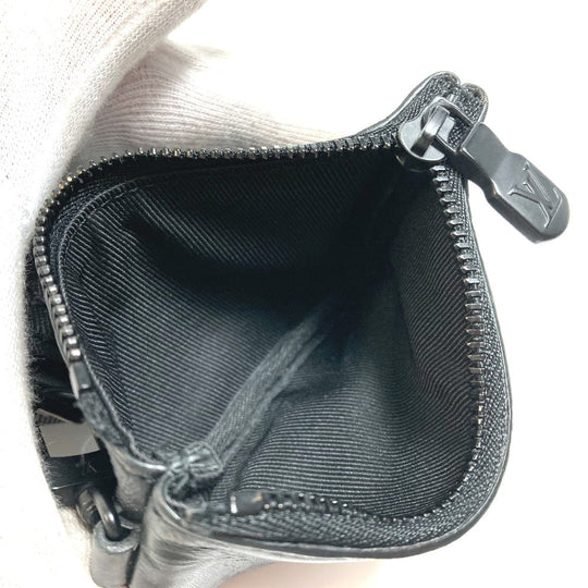 LOUIS VUITTON Sling bag M69827 Monogram shadow leather black Monogram shadow Duo messenger mens Used Authentic